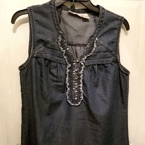 DKNY Top Shirt Womens Size Medium Blue Sleeveless